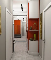 Kitchen and hallway design in a small apartment photo