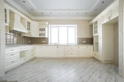 Light Floor In The Interior Of The Kitchen Living Room