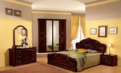 Walnut bedroom in the interior