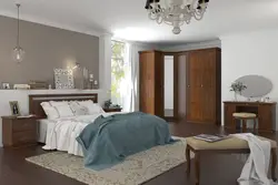 Walnut bedroom in the interior
