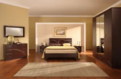 Walnut bedroom in the interior