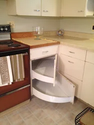 Corner kitchen with sink in the corner for a small kitchen photo