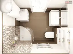 Conventional bathroom design with toilet
