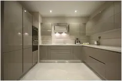 Modern corner kitchens in gray tones photo