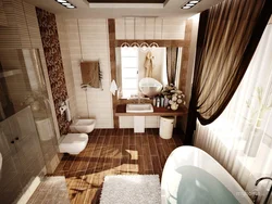 Дизайн ванной комнаты с 2 окнами