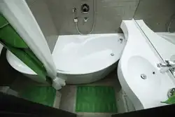 Corner Bathroom In A Small Bathroom With Toilet Photo
