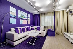 Фиолетовая гостиная дизайн фото