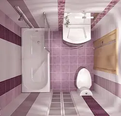 Bathroom 4 sq m design in Khrushchev