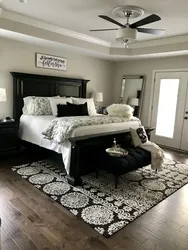 Dark Floor In The Bedroom Interior Photo