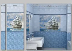 Plastic panels with patterns for bathtubs photo