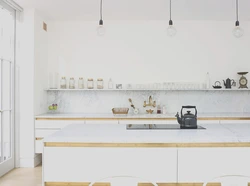 Дызайн сцен на кухні без верхніх шаф
