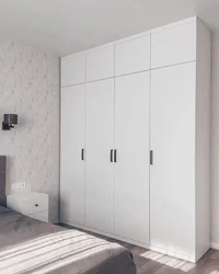 Bedroom wardrobes white color photo