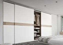 Bedroom wardrobes white color photo