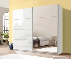 Bedroom wardrobes white color photo