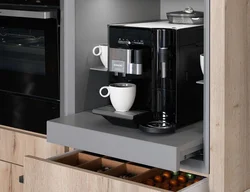 Built-in coffee machine for the kitchen dimensions photo