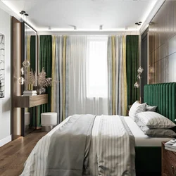 Photo of a rectangular bedroom with one window interior design