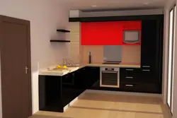 Дызайн кухні на адзін бок фота