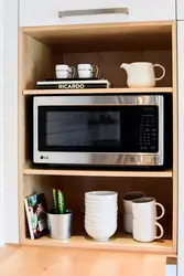 How to hang a microwave in the kitchen under the cabinets photo