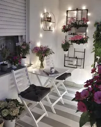 Loggia Interior Design With Flowers