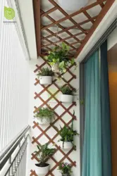 Loggia interior design with flowers