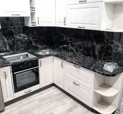 Kitchen black marble photo