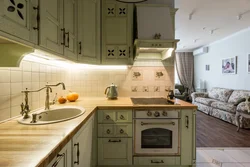 Small kitchen design in Provence style photo