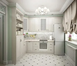 Small kitchen design in Provence style photo