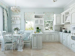Small Kitchen Design In Provence Style Photo