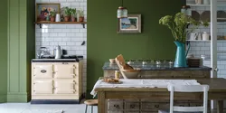 Цвет шалфей в интерьере кухни