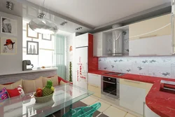 Дизайн кухни 18 метров с балконом