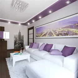 Interior in lilac living room style