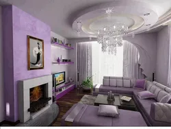 Lilac yashash xonasi uslubidagi interyer