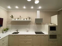 Photo of the kitchen minimum of upper cabinets