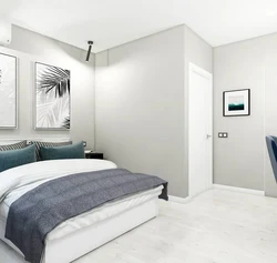 Bedroom Interior With White Walls