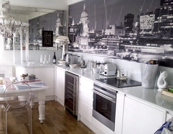 Combination Of White And Black In The Kitchen Photo