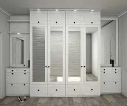 White Cabinets In The Hallway In A Modern Style Photo