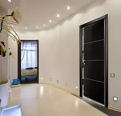 Living room interior with wenge doors photo