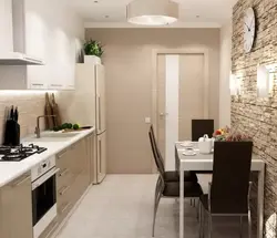Photo Of Kitchen Interior On One Wall