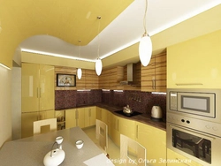Kitchen Interior Yellow Brown