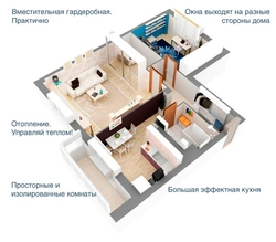 Adjoining rooms how to understand in an apartment photo