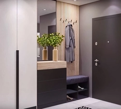 Hallway in a modern style with a wardrobe photo
