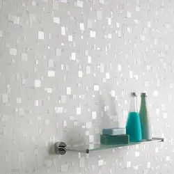 Glass wallpaper in bath design
