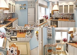 How to place photos in a small kitchen