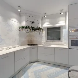 Kitchen design with white oven