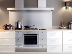 Kitchen design with white oven