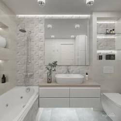Дизайн небольшой светлой ванны