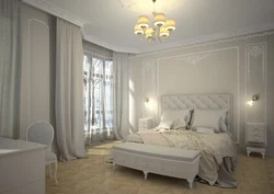 Wallpaper molding bedroom photo