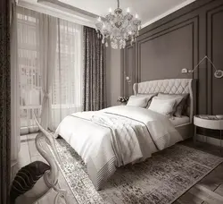 Wallpaper molding bedroom photo