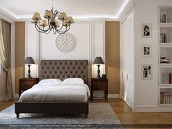 Wallpaper molding bedroom photo