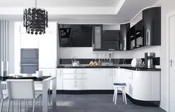 Черно Белая Кухня В Интерьере Реальные